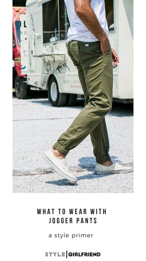 Fellas, the jogger pants trend is officially here to stay. If you've been curious about the athleisure style, check out this primer with outfit inspiration from the team at Style Girlfriend | athleisure outfits, joggers men, casual outfits for men, casual style for men, how to dress well on the weekends, weekend style for guys, weekend style for men, off-duty style for guys, men's weekend style, spring style for guys Joggers Men Outfit, Olive Jogger Pants, Mens Joggers Outfit, Athleisure Inspiration, How To Wear Joggers, Jogger Pants Outfit, Pants Outfit Men, Green Joggers, Mens Jogger Pants