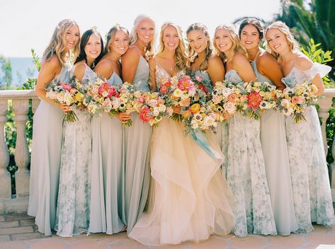 Hailey Paige, Off White Wedding Dresses, Bridesmaid Bouquet White, Jenny Yoo Bridesmaid, Bridesmaid Skirts, Dream Wedding Decorations, Floral Bridesmaid, Peony Wedding, Bridesmaid Gowns