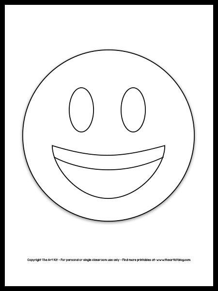 Emoji Coloring Pages Smiley Faces, Smile Face Printable, Smiley Face Template, Printable Emoji Faces Free, Smiley Face Craft, Emoji Templates, Free Smiley Faces, Face Coloring Pages, Free Smiley