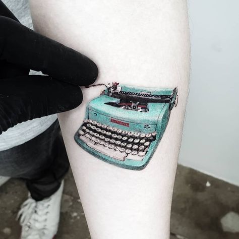 Typewriter Tattoo, Feminist Tattoo, Typewriter Art, Tattoo Apprentice, Tattoo Desings, Baby Tattoos, Abstract Tattoo, Tattoo Work, Fine Line Tattoos