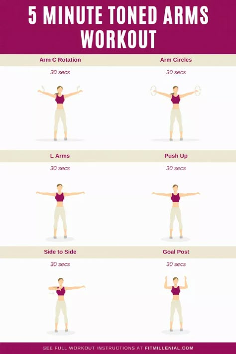 5 minute toned arms workout - no equipment required Toned Arms Workout At Home, 10 Min Arm Workout, 5 Min Arm Workout, Arms Workout At Home, Arm Workout Women No Equipment, Body Weight Arm Workout, 5 Minute Arm Workout, Easy Arm Workout, Toned Arms Workout