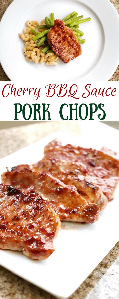 Cherry Bbq Sauce, Real Food Dinner, Best Pork Recipe, I Heart Recipes, Pork Steak, Boneless Pork Chops, Chops Recipe, Boneless Pork, Pork Chop