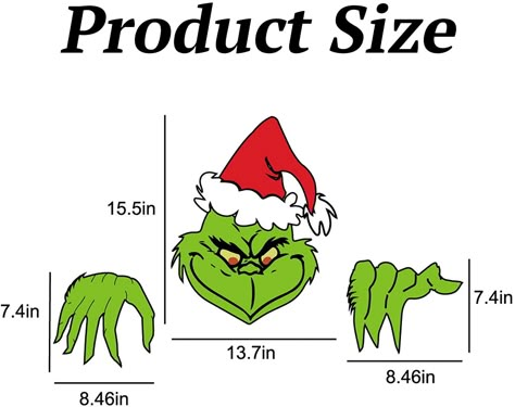 Cute Christmas Cartoon, Decorations For Car, Christmas Fence, Funny Decorations, Fence Decorations, Grinch Wreath, Decor For Car, Fence Yard, Foam Glue