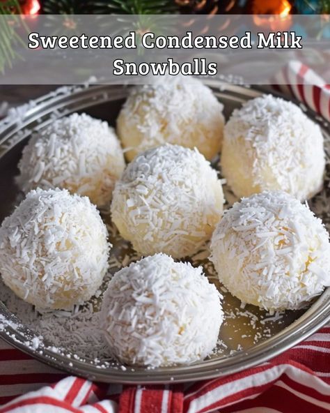 Melt-in-Your-Mouth Sweetened Condensed Milk Snowballs: A Simple Recipe for Festive Fun! Condensed Milk Snowballs, Snowballs Recipe, Holiday Recipe Ideas, Homemade Bbq Sauce Recipe, Homemade Buttercream Frosting, Christmas Punch Recipes, Holiday Cookie Exchange, Flavorful Vegetables, Snowball Cookies