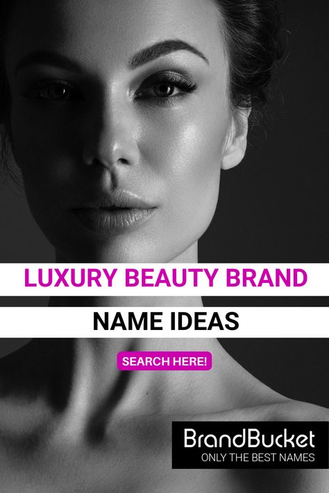 Are you looking for a luxury name for your beauty brand? We’ve got plenty for you to choose from! Get a premium business name here! luxury brands, luxury business, luxury brands fashion, luxury perfume, luxury makeup, luxury makeup products, makeup business, beauty business, sweet brand name, business name ideas unique, clever startup name, catchy business name, brandable business name Luxury Names For Business, Luxury Brand Name Ideas, Makeup Brand Name Ideas, Perfume Brand Name Ideas, Beauty Brand Names Ideas, Makeup Business Names Ideas, Skincare Brand Name Ideas, Hair Brand Name Ideas, Cosmetic Brand Name Ideas