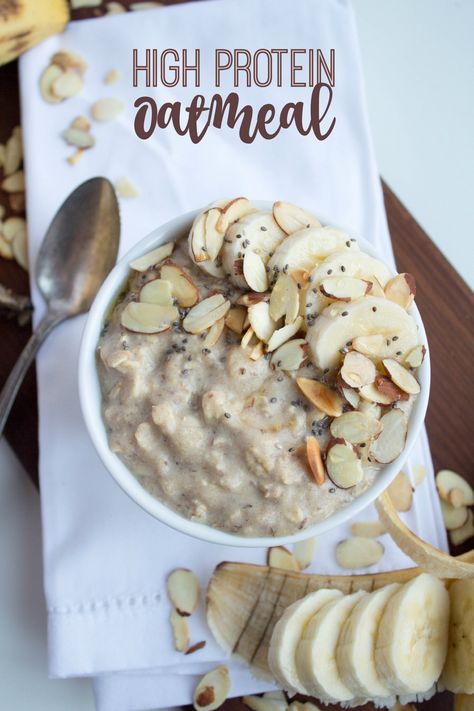 High Protein Oatmeal, Crunches Challenge, Oatmeal And Eggs, Recipes Protein, Breakfast Oatmeal Recipes, Protein Oatmeal, Breakfast Oatmeal, Oatmeal Recipe, Oatmeal Breakfast