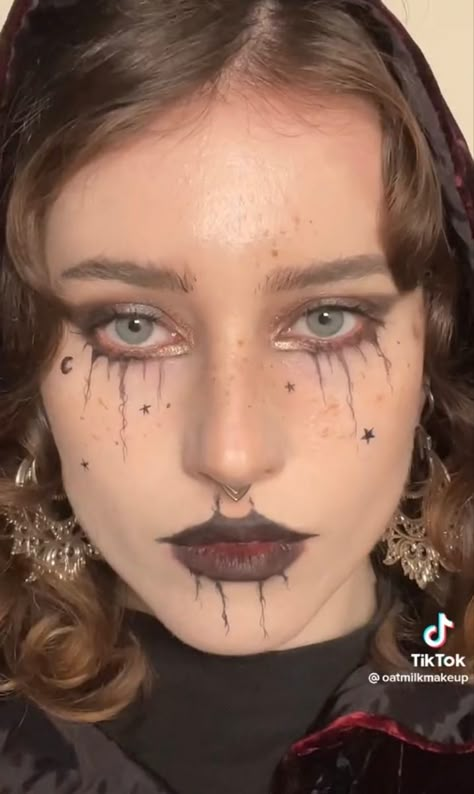 Witch Halloween Costume Make Up, Simple Witchy Makeup, Witches Make Up, Simple Fantasy Makeup, Witch Makeup Simple, Spooky Witch Makeup, Witch Makeup Ideas Halloween, Witch Makeup Aesthetic, Make Up Bruja