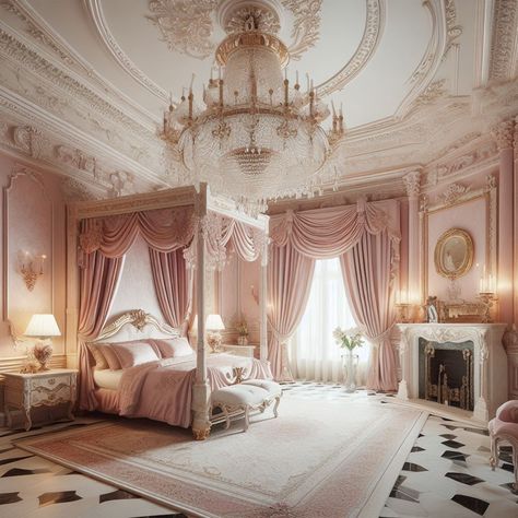 Princess Bedrooms, Mansion Bedroom, Royal Room, Royal Bedroom, Fancy Bedroom, Castle Bedroom, Fantasy Bedroom, Victorian Bedroom, Luxury Bedroom Design