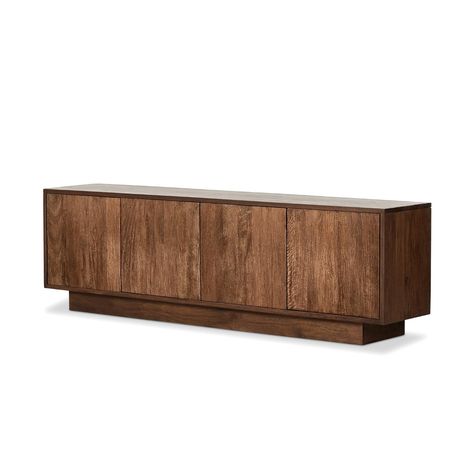 Gilmore Media Console Push Latch, Four Hands Furniture, Modern Entertainment Center, Wood Tv Stand, Removable Shelves, Solid Wood Tv Stand, Wood Tv, Modern Organic, Tv Stand Wood