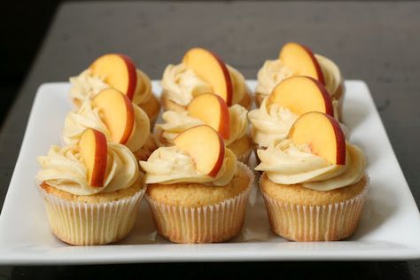 Peaches Cream Cheese, Peach Cupcakes, Peach Butter, Dried Peaches, Baking Stuff, Peach Cake, Peach Cream, Cupcake Frosting, Peaches Cream