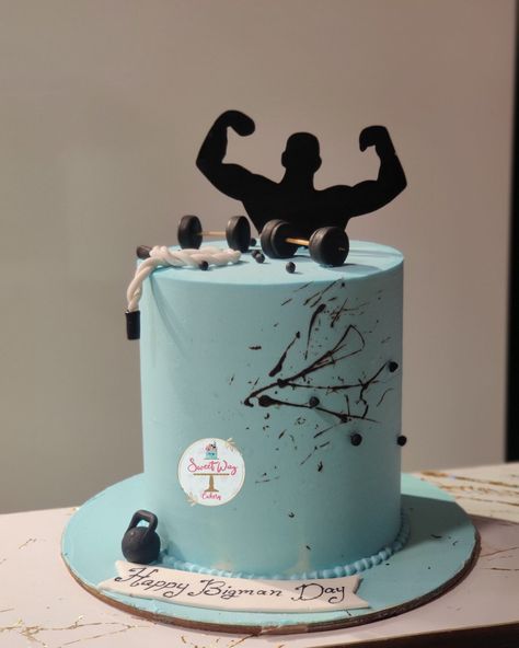 Fitness Theme Cake, Gym Cake For Men, Fitness Cake Design, Gym Cake Ideas For Men, Gym Theme Cake For Men, Fitness Birthday Cake, Cake For Gym Lover, Gym Birthday Cake, Gym Theme Cake