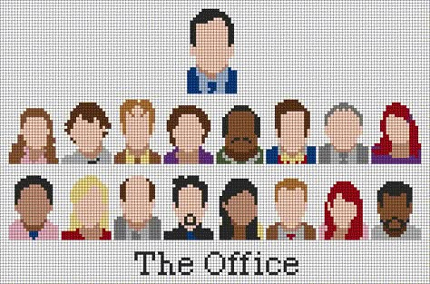 The Office Perler Bead Patterns, The Office Alpha Pattern, The Office Cross Stitch Pattern, The Office Perler Beads, The Office Crochet, The Office Cross Stitch, Room Tapestries, Office Blanket, Office Michael Scott