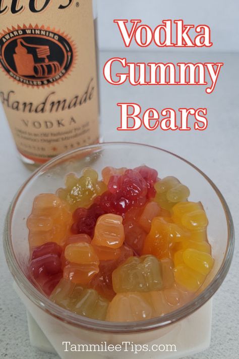 Vodka Gummies, Vodka Gummy Bears Recipe, Drunk Gummy Bears, Toffee Vodka, Chocolate Covered Gummy Bears, Vodka Gummy Bears, How To Make Vodka, Cheap Vodka, Bourbon Cherries