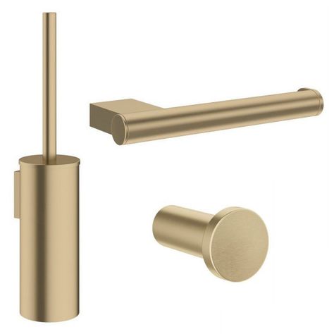 Brushed Brass Bathroom, Showers Bathroom, Brass Toilet, Brass Bathroom Accessories, Toilet Installation, Black Bathroom Accessories, Shower Trays, Toilet Brushes And Holders, Bath Shower Mixer Taps