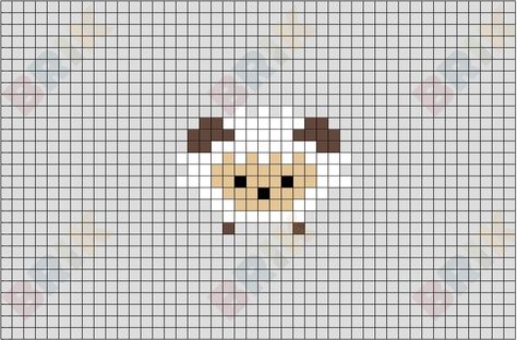 Ram from BrikBook.com #Animal #Originals #Ram #Sheep #pixel #pixelart #8bit Shop more designs at http://www.brikbook.com Ferret Pixel Art, Goat Pixel Art, Sheep Pixel Art, Sheep Cross Stitch, Ram Sheep, Blanket Squares, Easy Perler Beads Ideas, Little Cotton Rabbits, Easy Pixel Art