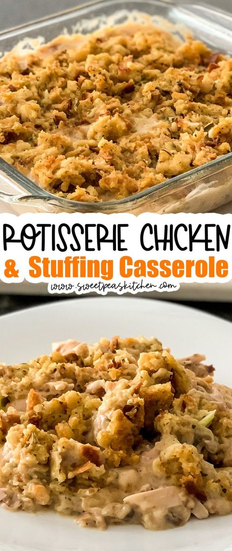 Shredded Chicken Stuffing Casserole, Rotisserie Chicken With Stuffing Casserole, Rotisserie Chicken And Stuffing Casserole Easy, Chicken And Stuffing Casserole With Rotisserie Chicken, Chicken Casserole Recipes With Rotisserie Chicken, Chicken Casserole Recipes Rotisserie, Rotisserie Chicken Recipes With Stovetop Stuffing, Crockpot Recipes Easy Cheap Dinners Rotisserie Chicken, Yum Yum Chicken Casserole