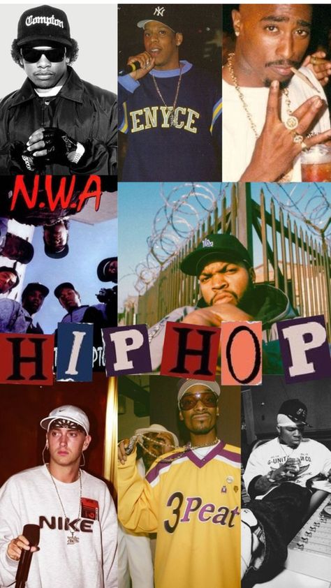 90s Rap Collage, 2000s Rap Aesthetic Wallpaper, Old School Rappers Wallpaper, 2000s Rappers Aesthetic, Usher Wallpaper Aesthetic, 90s Vibes Wallpaper, Nwa 90s Wallpaper, 90s Hiphop Aesthetic Wallpaper, Hip Hop Collage