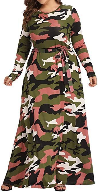 Camouflage Dresses, Camouflage Dress, Camo Dress, Maxi Dress For Women, Beautiful Maxi Dresses, Dresses Plus Size, Printed Long Dresses, Long Dress Casual, Bodycon Dress Parties