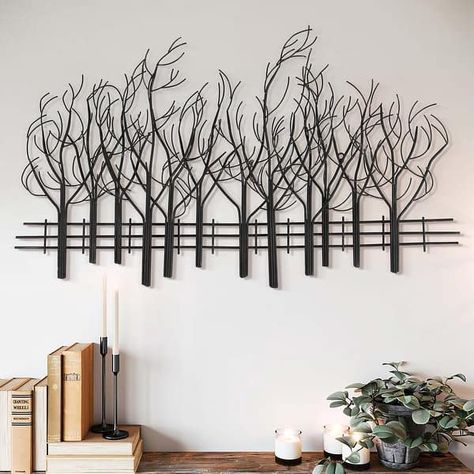 Tree Branch Wall Decor, Trees Wall Art, Metal Artwork Wall, Theme Wall, Metal Tree Wall Art, Tree Wall Decor, Metal Tree, 3d Effect, Metal Artwork