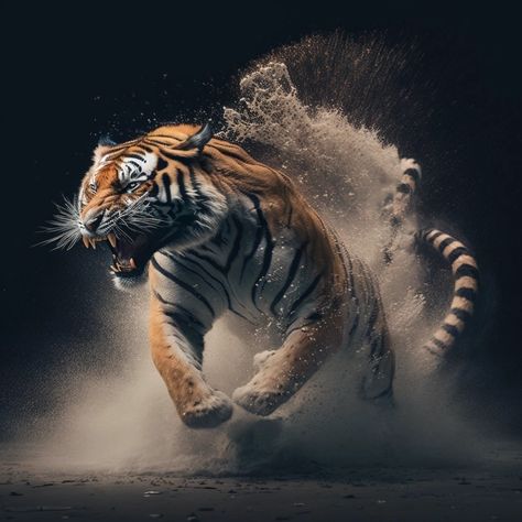 Tiger attack videos Tiger Dp, Jumping Tiger, Tiger Attack, Tiger Artwork, Rocky Balboa, Whatsapp Dp, Balboa, Rocky, Wallpapers