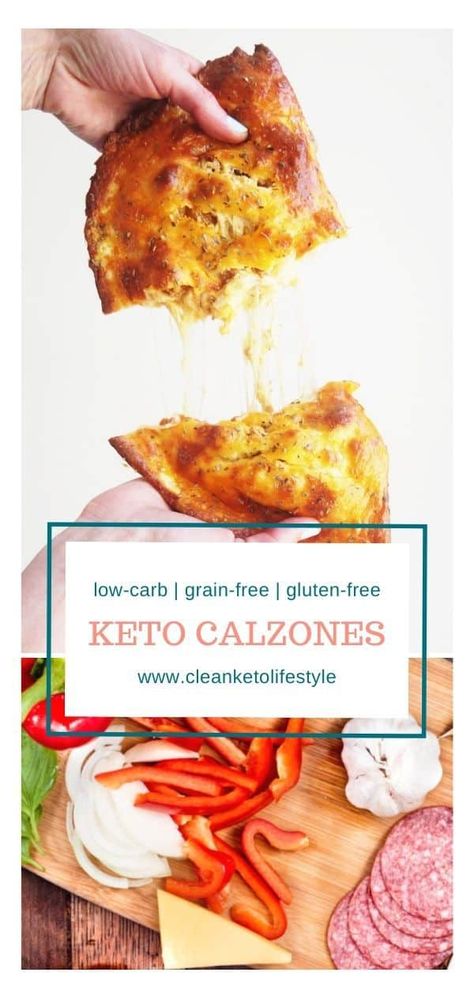 Packed with Italian meats, cheeses, and spices, these Keto Calzones are a guilt-free treat for anyone who gets to try them! Not to mention, these calzones are keto, low-carb, grain-free, gluten-free. Keto Calzones, Keto Calzone, Carbquik Recipes, Italian Diet, Lo Carb Recipes, Beef Wellington Recipe, Clean Keto, Italian Meats, Diet Snacks