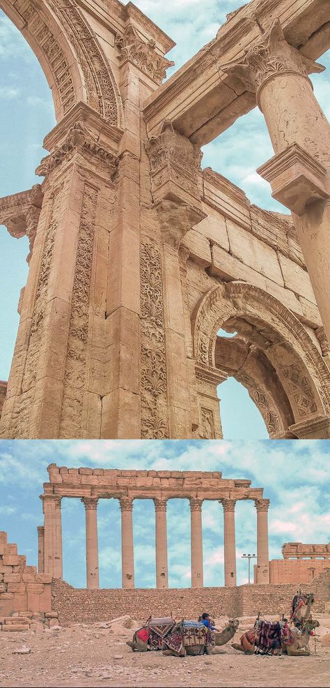 Arch Of Triumph, Palmyra Syria, Architecture Antique, Temple Ruins, Roman Architecture, The Arch, Ancient Architecture, Ancient Ruins, Archaeological Site