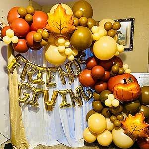 Fall Balloon Garland, Pumpkin Theme Party, Thanksgiving Table Setup, Flamingo Balloons, Thanksgiving Party Decor, Thanksgiving Party Decorations, Orange Balloons, Balloon Kits, Garland Arch