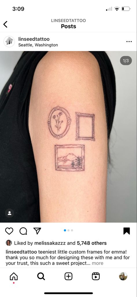 Vintage Frame Tattoo, Frame Tattoos, Frame Tattoo, Sunrise Tattoo, Framed Tattoo, Poppies Tattoo, Vintage Photo Frames, West Covina, Home Tattoo