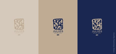 Julios restaurant branding on Behance Medditeranean Restaurant Design, Turkish Restaurant Branding, Turkish Restaurant Logo, Greek Restaurant Branding, High End Restaurant Branding, Mediterranean Restaurant Logo, Elegant Restaurant Logo, Mediterranean Restaurant Branding, Mediterranean Restaurant