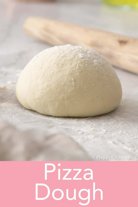 With just a few ingredients you can make an awesome pizza dough perfect for homemade pizza; an easy treat that's sure to please! Easy Pizza Dough Recipe, Perfect Homemade Pizza, Making Pizza Dough, Pizza Dough Recipe Easy, Recipe Categories, Easy Pizza Dough, Preppy Kitchen, Making Homemade Pizza, Easy Treat