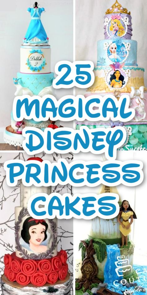 Disney Princess Birthday Party Cake, Disney Princess Cakes, Cinderella Princess Cake, Cinderella Cake Designs, Cinderella Cakes, Rapunzel Birthday Cake, Princess Party Cake, Princess Theme Cake, Cinderella Birthday Cake