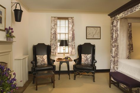 Colonial Houses | Colonial Williamsburg Resorts Colonial Bedrooms, Colonial Williamsburg Va, Colonial Bedroom, Queen Canopy Bed, Square Kitchen, Sitting Chair, Modern Sofa Bed, Four Rooms, Williamsburg Va