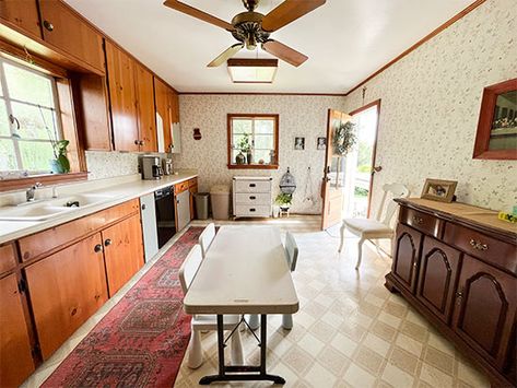 Rancher Remodel, Kitchen Renovation Ideas, 1950s Home, Kitchen Looks, Kitchen Floor Plan, 1950s Kitchen, Moving Walls, 1950s House, Refinishing Floors