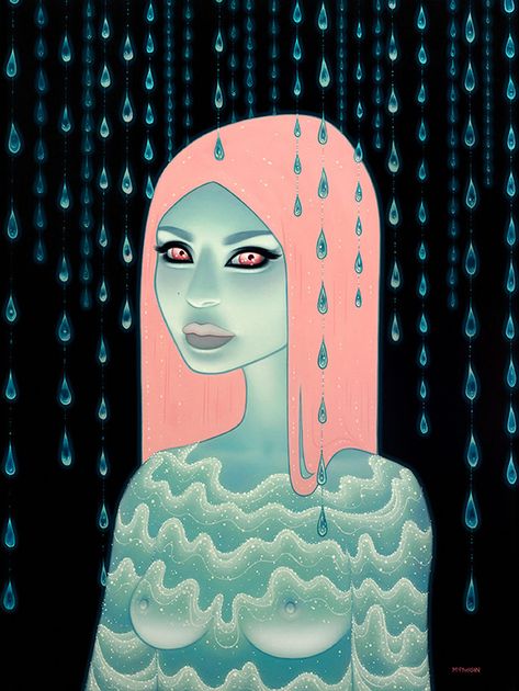 Tara McPherson — Wandering Luminations Tara Mcpherson, Horror Vintage, Lowbrow Art, Pop Surrealism, Futurama, Art And Illustration, Time Lapse, Ipad Skin, In The Rain