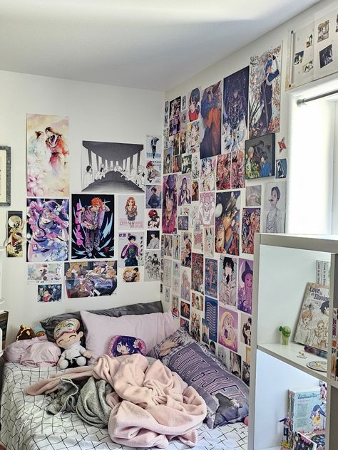 Grunge Room Ideas, Anime Bedroom Ideas, Manifesting 2024, Ideas Habitaciones, Otaku Room, Room Redesign, Anime Room, Cute Room Ideas, Dreamy Room