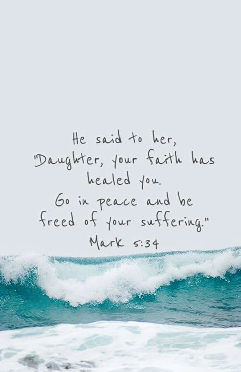 Mark 5:34 The Truth will set you free Mark 5:34 Faith, Mark Verses, Mark Bible Verse, Mark Scriptures, Mark 5 34, Mark Bible, Still Healing, Fall Challenge, Mark 5