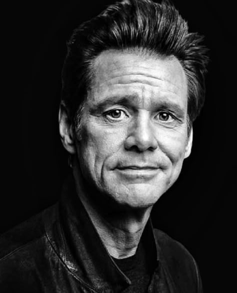 Jim Carrey Jim Carrey, White Photo, A Black, A Man, Close Up, Black And White, Hair, White, Black