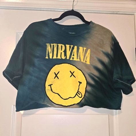 Nirvana Crop Top T-shirt, Size M Nirvana Crop Top, Nirvana Shirt, Top T Shirt, Nirvana, Crop Top, Crop Tops, Jewelry Watches, Plus Fashion, Outfit Inspo