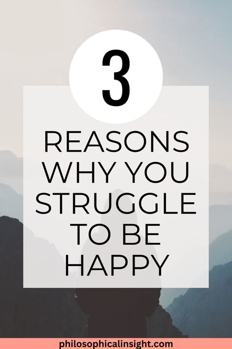 Do you try hard to be happy? Do you feel like you have everything but still aren’t happy? Or perhaps there’s no reason for you to feel happy? Check out the 3 reasons why you may be struggling to be happy and how to change that. Why Am I Never Happy Quotes, Why Can’t I Be Happy, How To Feel Happy, What Is Happiness, Trying To Be Happy, How To Be Happy, Reasons To Be Happy, Try Hard, Happy May