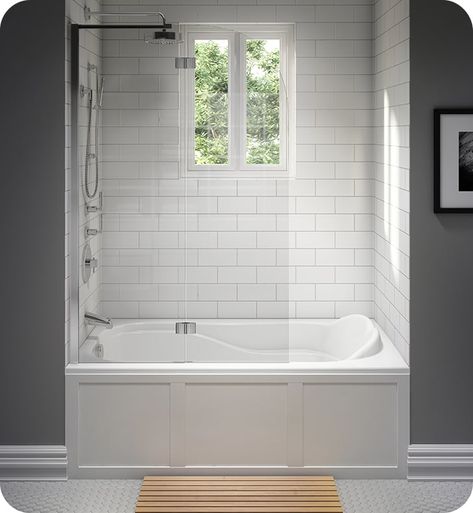 Corner tub shower combo