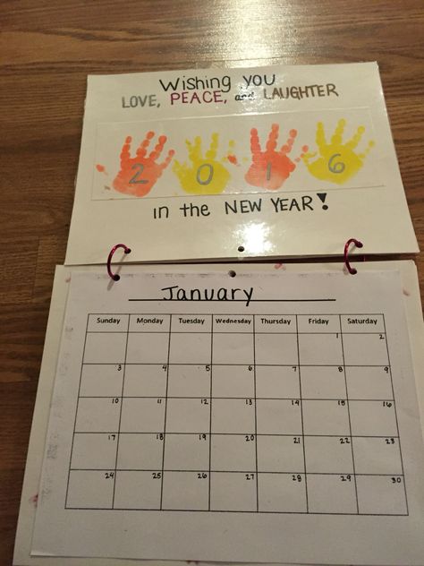 January calendar page Homemade Calendar For Kids Craft Ideas, Hand Print Calendar Ideas, January Family Project, Babies Activities, Homemade Calendar, Handprint Calendar, Infant Art, Infant Room, January Crafts