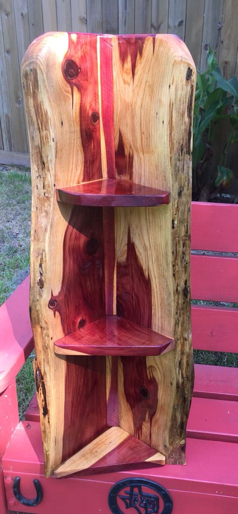 Cedar corner shelf Cedar Wood Projects Diy Ideas, Small Cedar Wood Projects, Red Cedar Wood Projects, Cedar Wood Projects Diy, Cedar Crafts, Cedar Woodworking Projects, Cedar Projects, Cedar Wood Projects, Money Making Projects