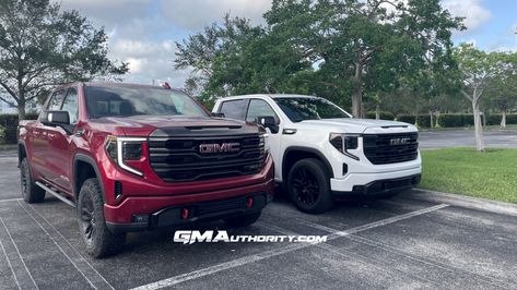 2022 GMC Sierra AT4X vs. Sierra Elevation: Live Photo Gallery 2022 Gmc Sierra Elevation, Gmc Sierra Elevation, Gmc Sierra 2500hd, Off Road Lights, Range Top, Ford Maverick, Sierra 2500, Head Up Display, Future Goals