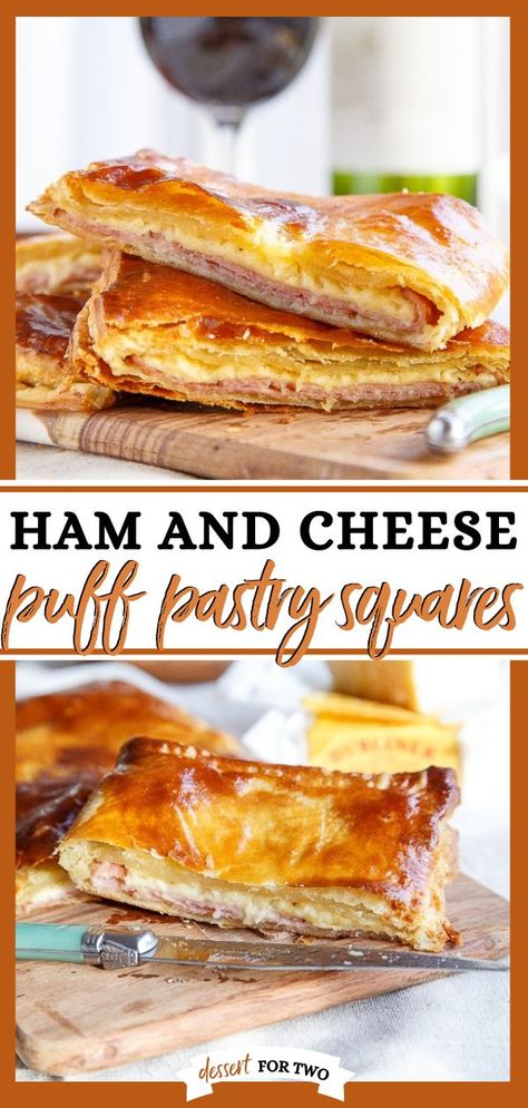 Ham and Cheese Puff Pastry Squares, holiday brunch ideas, christmas morning, Ham And Cheese Appetizers, Puff Pastry Ham And Cheese, Quick And Easy Brunch Recipes, Fun Brunch Ideas, Ham And Cheese Puff Pastry, Ham Cheese Puff Pastry, Puff Pastry Squares, Brunch Ideas Healthy, Brunch Breakfast Ideas