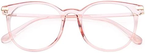 Amazon.com: Gaoye Blue Light Blocking Glasses, Retro Round Eyeglasses Frames Anti UV Ray Filter Computer Glasses for Women (Pink): Clothing Cute Edgy Outfits, Brightening Powder, Round Eyewear, Round Eyeglasses Frames, Pink Frame, Camera Cover, Glasses For Women, Computer Glasses, Pink Frames