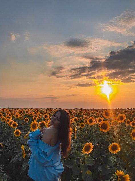 Sunflower Farm Photoshoot, Sunflower Picking, Sunflower Pics, Sunset Photoshoot Ideas, Sunflower Field Pictures, Pumpkin Patch Pictures, Sunflower Sunset, Photography Timeline, Sunflower Photography