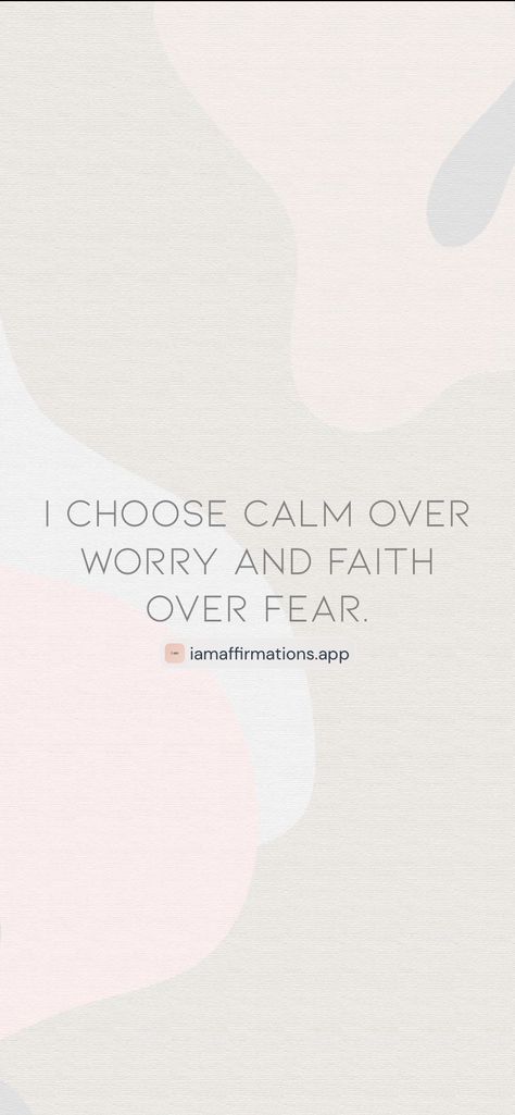 I choose calm over worry and faith over fear. From the I am app: https://iamaffirmations.app/download I Am Calm, Positive Quotes Wallpaper, Be Calm, Eggs Recipe, 2025 Vision, Faith Over Fear, Deviled Eggs, I Choose, Choose Me