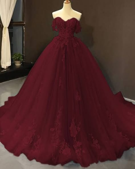 Prom Dresses Floral, Vestidos Color Vino, Ball Gown Prom Dresses, Gown Prom Dresses, Red Quinceanera Dresses, Quince Dress, Floral Wedding Dress, Mother Wedding Dress, Gown Prom