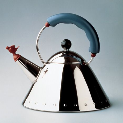 RIP Michael Graves. Mom still loves your teapot, creamer, and sugar bowl that I bought her in the 1980's. Will think of you when we use it, which is daily. Alessi Kettle, Kettle Design, Post Modernism, Michael Graves, Industrial Design Sketch, Design Language, Design History, Iconic Design, Tea Kettle