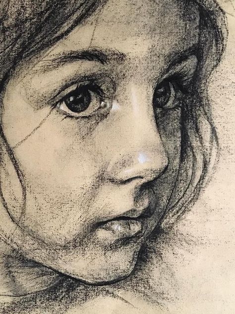 Charcoal Portrait Sketches, Aesthetic Pencil Sketches, Charcoal Pencil Drawings, Charcoal Pencil Art, Relaxed Poses, Easy Portrait Drawing, Rembrandt Drawings, Charcoal Sketches, Face Art Drawing